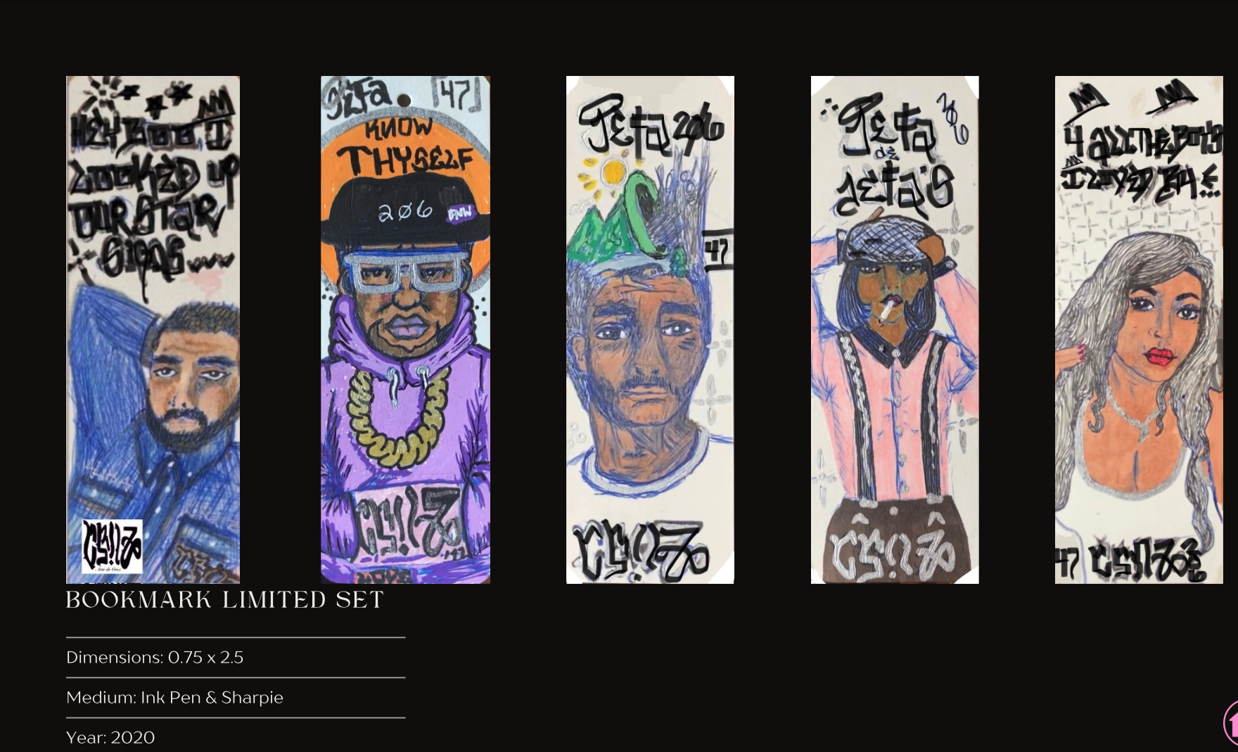 Limited Set Bookmarks by artist Alisa Centehua Cruz Chicana First Generation Artist in PNW